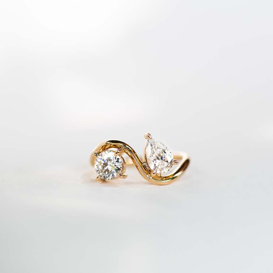 Engagement Ring with 1.53 Carat TW of Lab Created Diamonds 14kt Yellow Gold