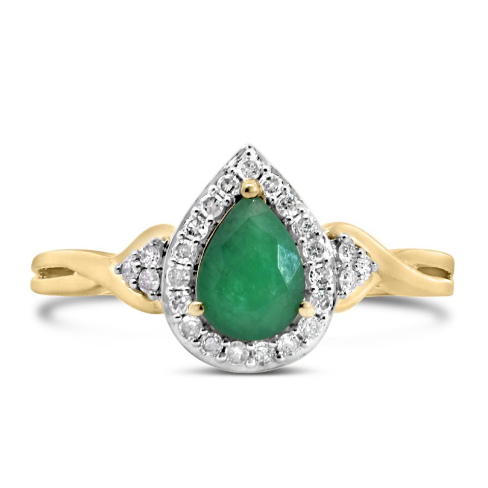 Emerald Ring in 10kt Yellow Gold