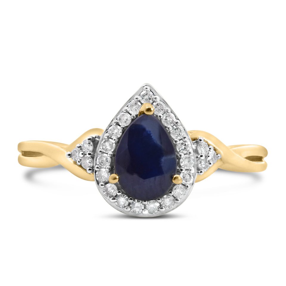 Blue Sapphire Ring in 10kt Yellow Gold