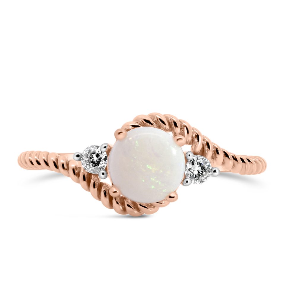 Opal Ring in 10kt Rose Gold