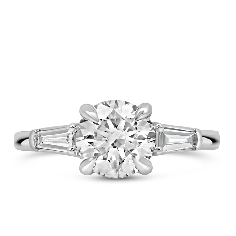 Engagement Ring with 2.50 Carat TW of Lab Created Diamonds 14kt White Gold