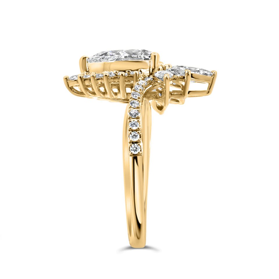 Ring with 2.05 Carat TW of Lab Created Diamonds in 14kt Yellow Gold