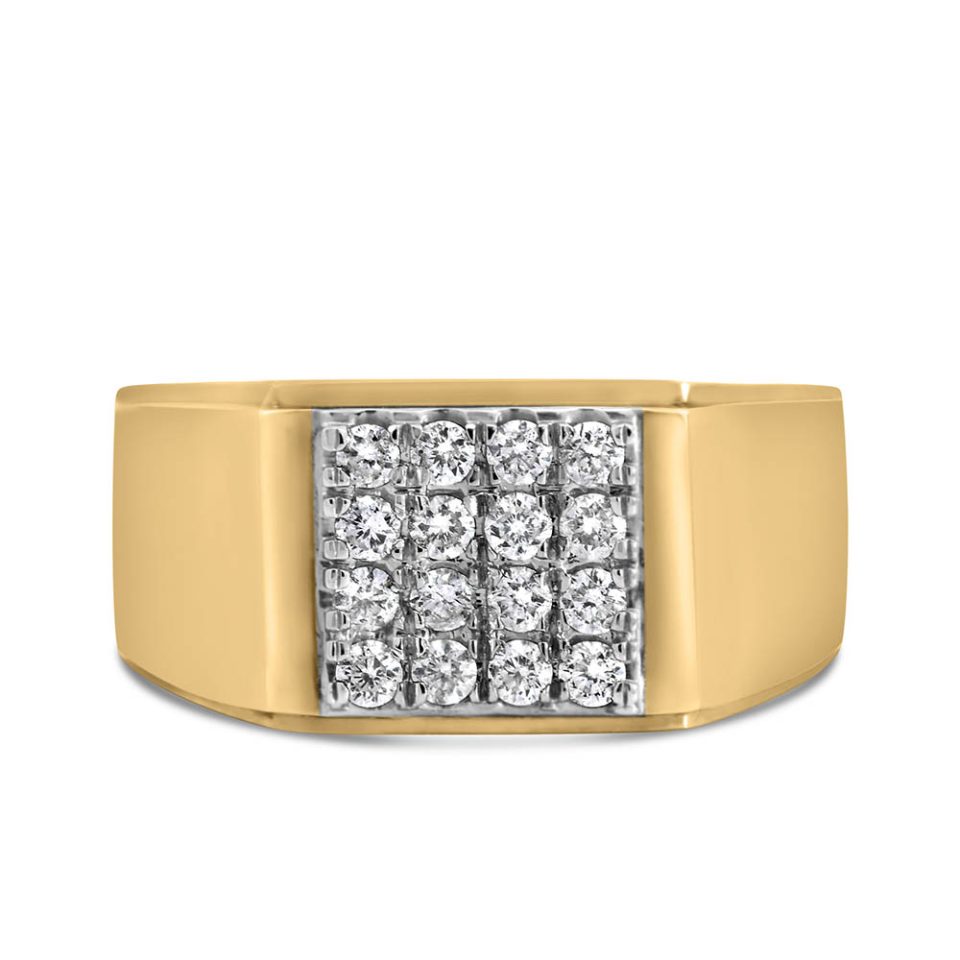 Men's Ring with .50 Carat TW of Diamonds in 10kt Yellow Gold