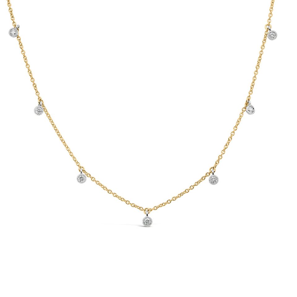 Necklace with .25 Carat TW of Diamonds in 10kt Yellow Gold