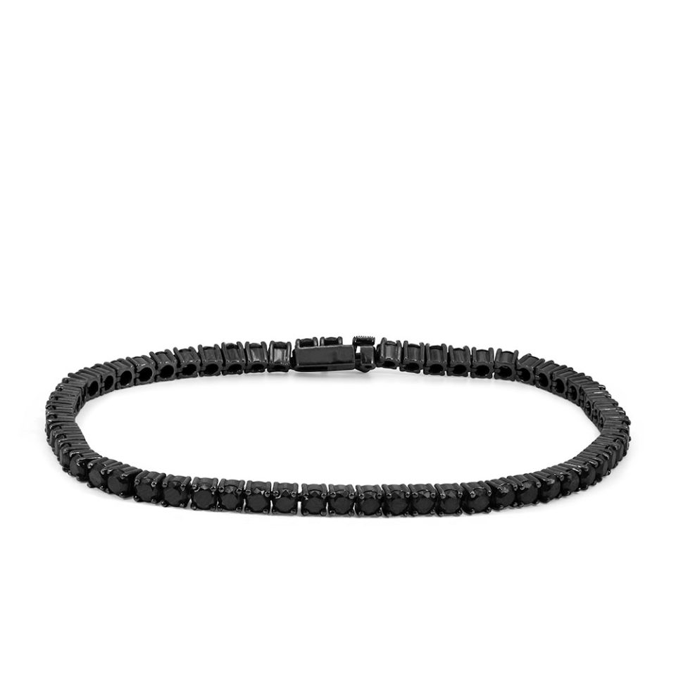 Bracelet with 10.00 Carat TW of Black Diamonds in Sterling Silver