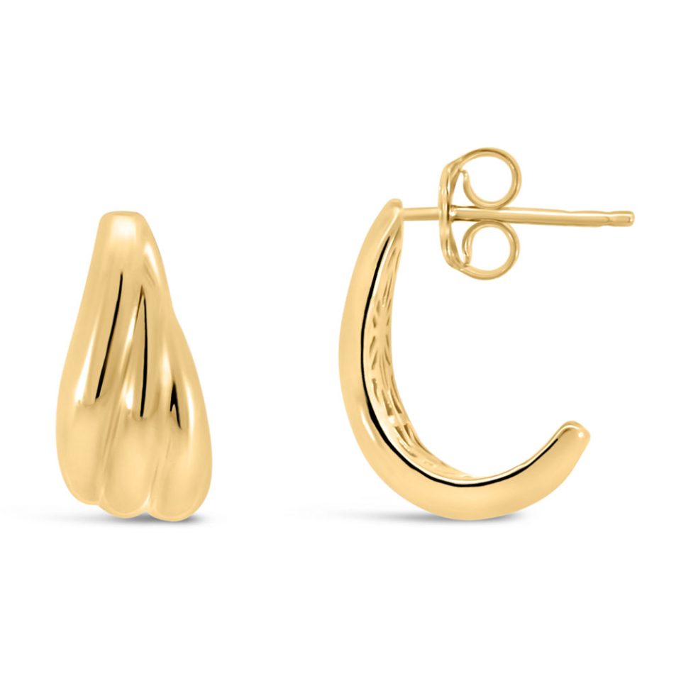 Wave Earrings in 10kt Yellow Gold