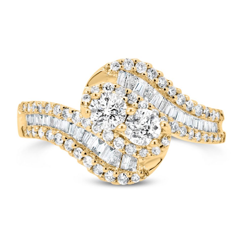 Ring with .98 Carat TW of Diamonds in 10kt Yellow Gold