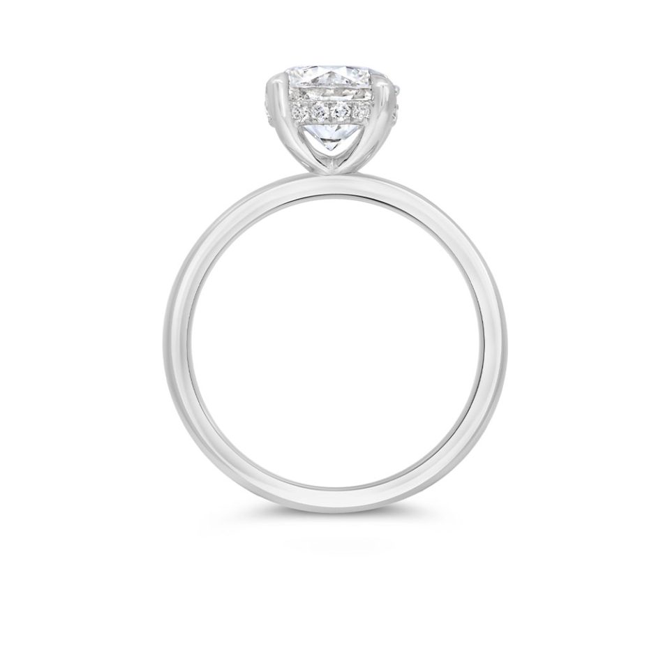 Round Brilliant Engagement Ring with 2.15 Carat TW of Lab Created Diamonds in 14kt White Gold