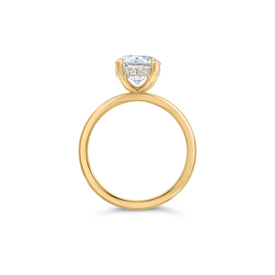 Round Brilliant Engagement Ring with 2.15 Carat TW of Lab Created Diamonds in 14kt Yellow Gold