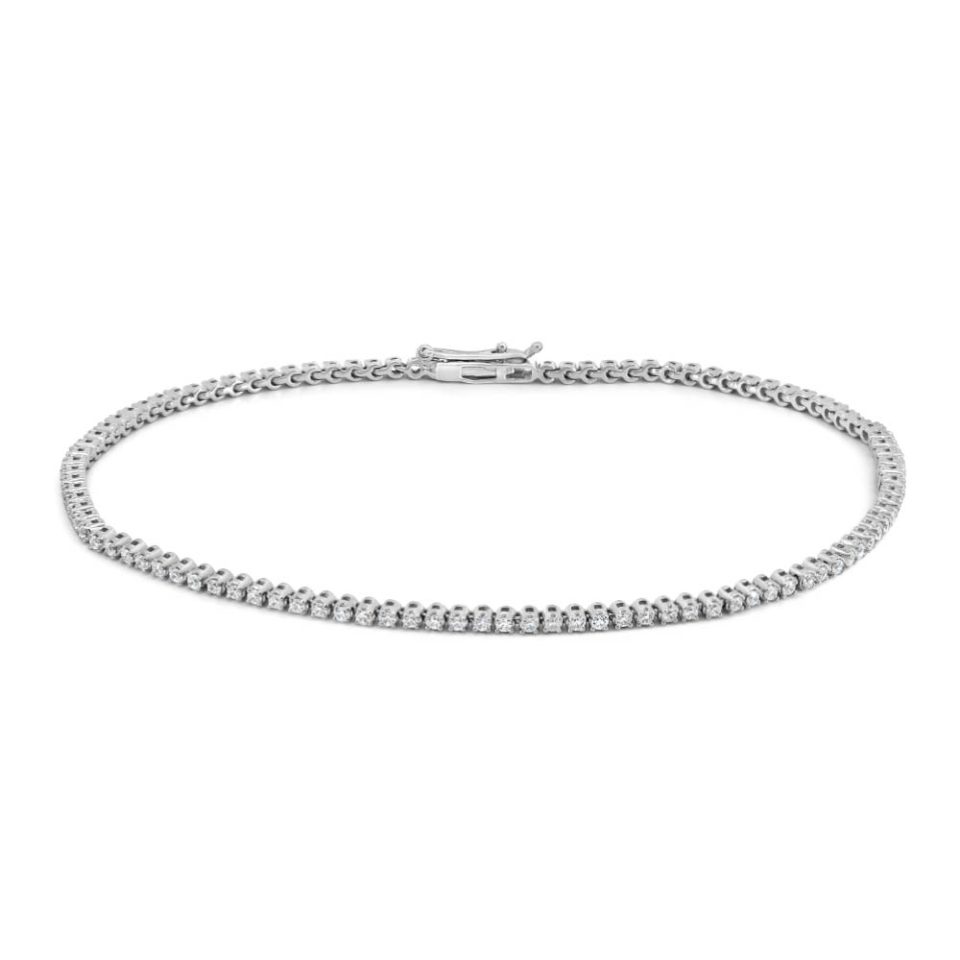 7.25" Tennis Bracelet with 1.00 Carat TW of Lab Created Diamonds in 10kt White Gold